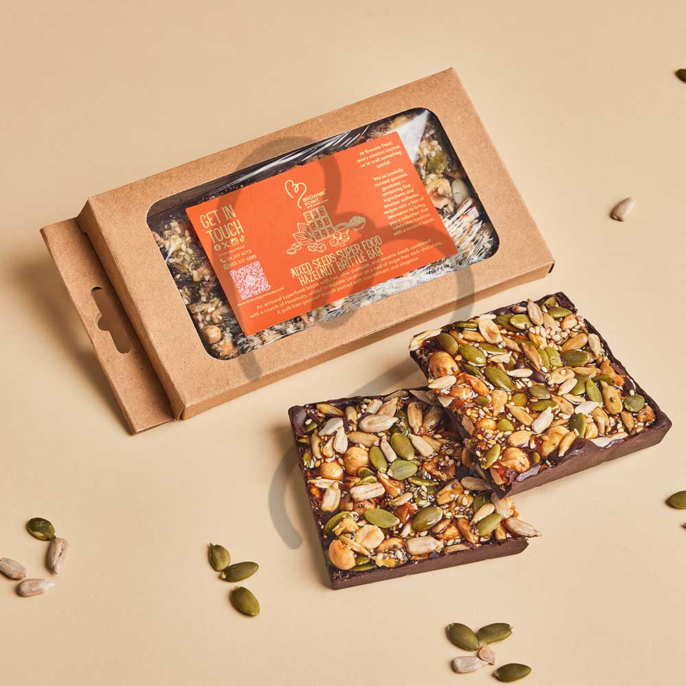 MIXED SEEDS SUPER FOOD HAZENUT BRITTLE BAR
