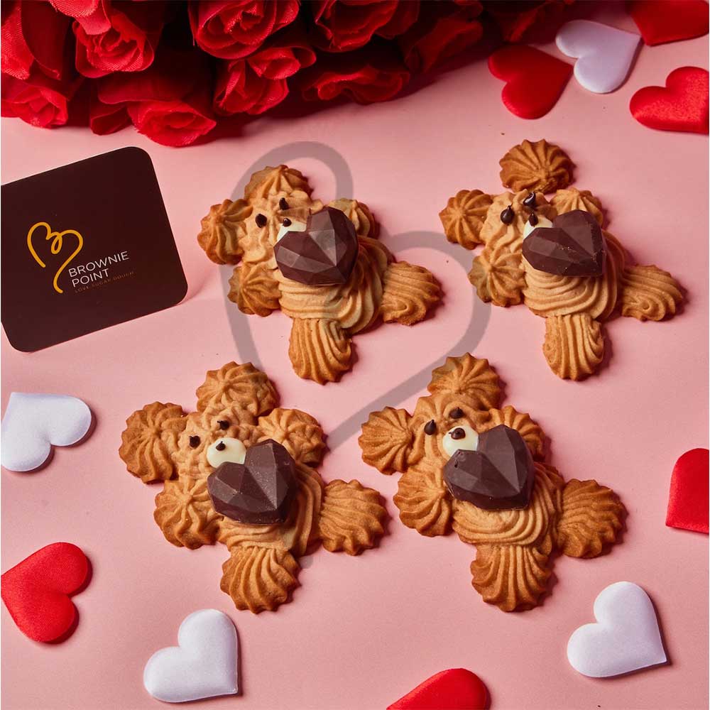 Teddy Swirl Butter Cookies (Pack of 4)