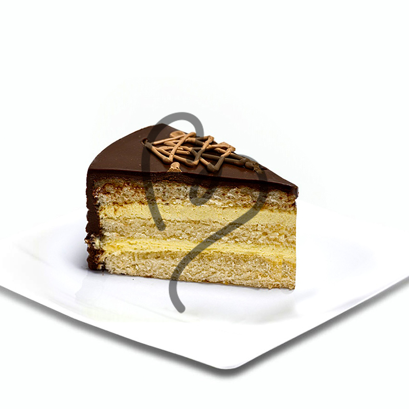 Boston Cream Cake Slice