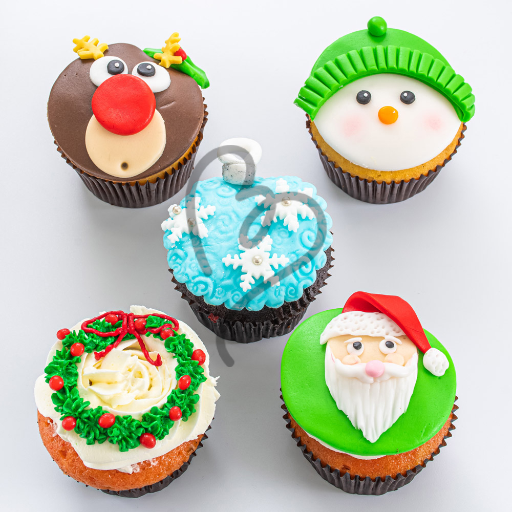 Christmas Cupcakes (Pack of 5)