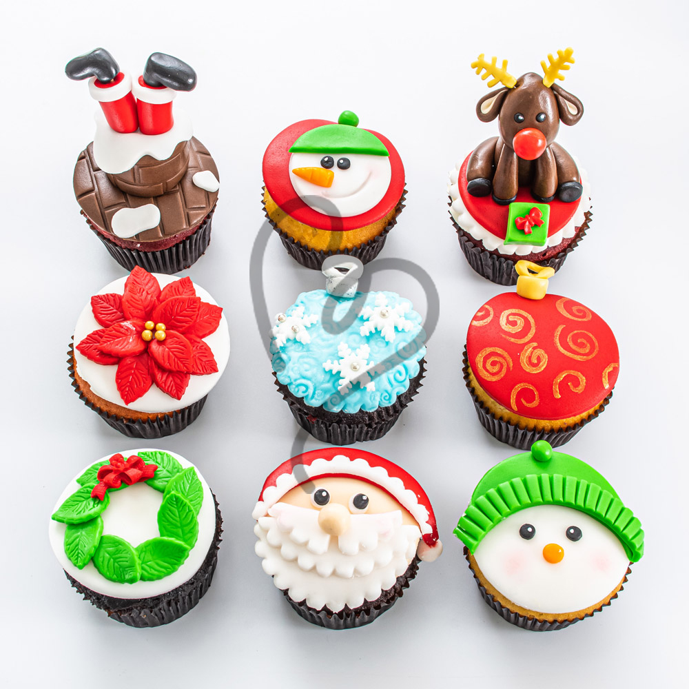 Christmas Cupcakes (Pack of 9)