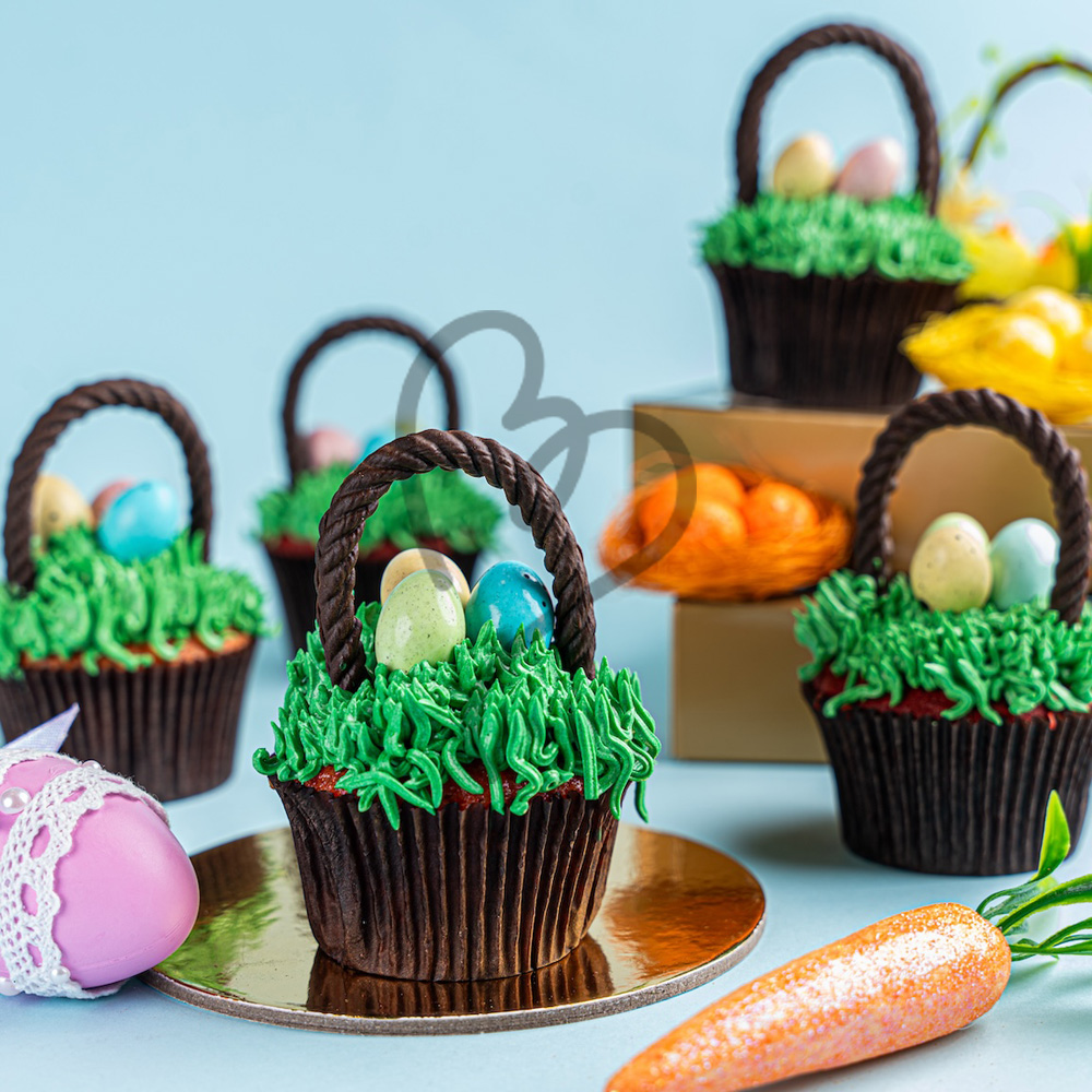 Easter Basket Cupcakes (Pack of 2)