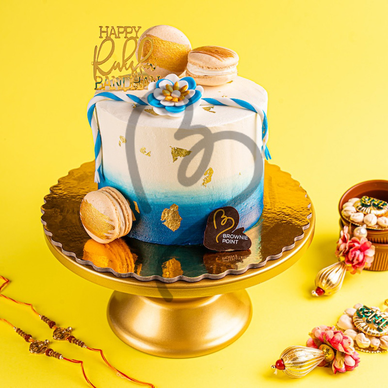 Happy Raksha Bandhan Macaron Cake