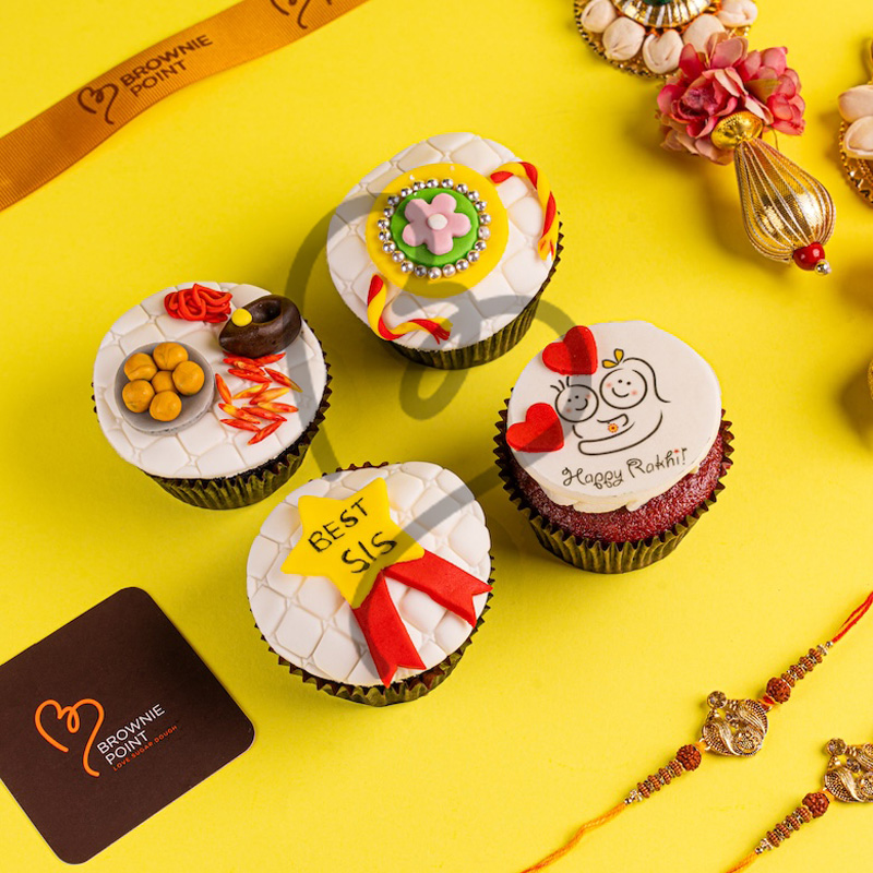 Rakhi Cupcakes (Pack of 4)