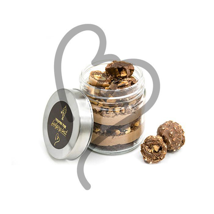 Ferrero Rocher Cake in Jar