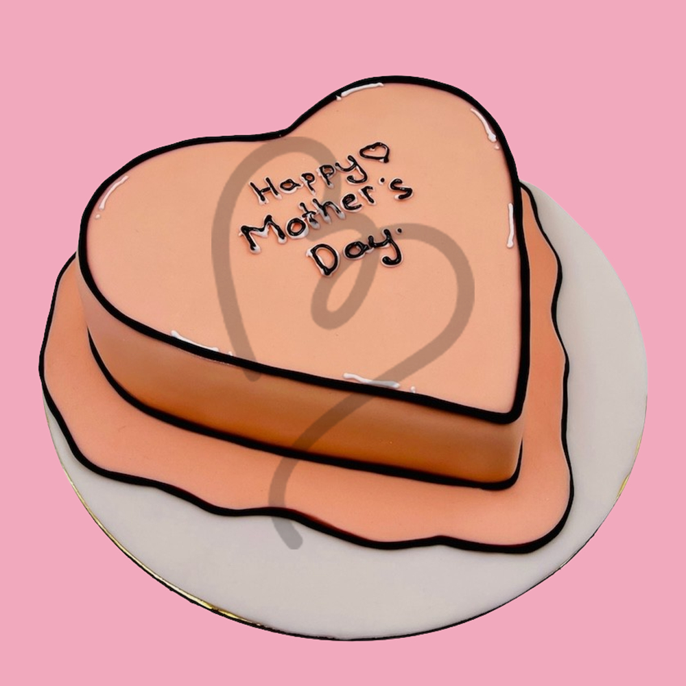 Mother's Day Hear Comic Cake - 1.25 Kg