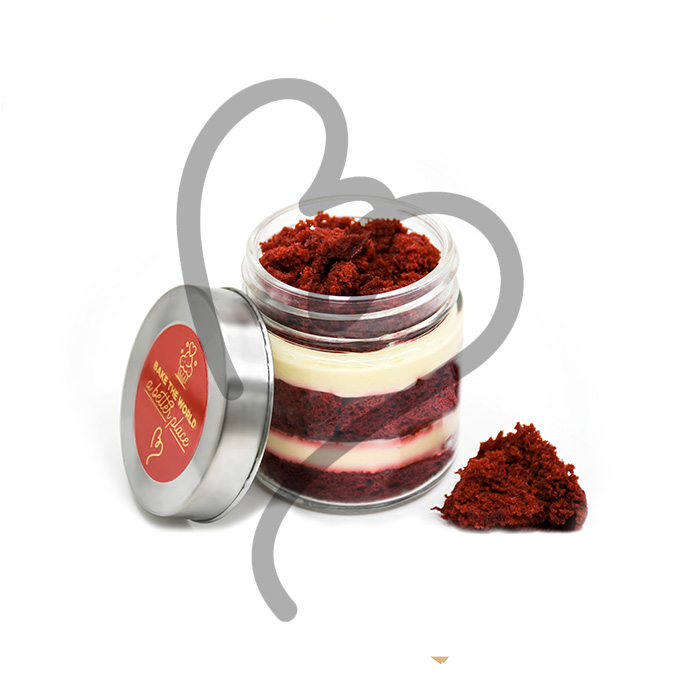 Red Velvet Cake in a Jar